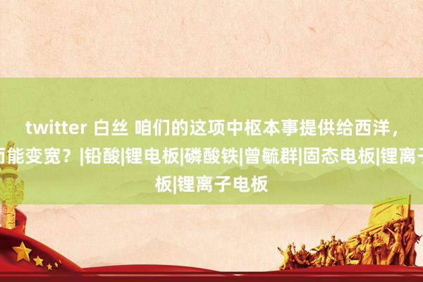 twitter 白丝 咱们的这项中枢本事提供给西洋，路反而能变宽？|铅酸|锂电板|磷酸铁|曾毓群|固态电板|锂离子电板