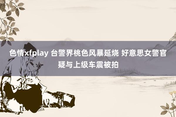 色情xfplay 台警界桃色风暴延烧 好意思女警官疑与上级车震被拍