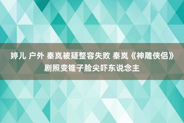 婷儿 户外 秦岚被疑整容失败 秦岚《神雕侠侣》剧照变锥子脸尖吓东说念主