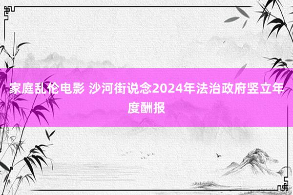 家庭乱伦电影 沙河街说念2024年法治政府竖立年度酬报